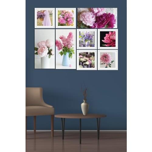 9 piece Frame Looking Mdf Table Decorative Wall Decoration Solid Gift Photo Printed Table Quality Printing Wall Decoration