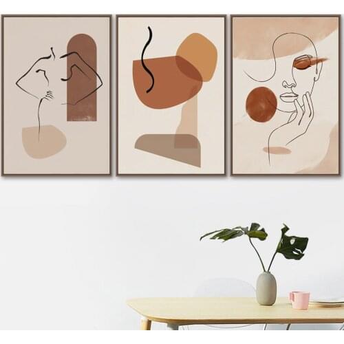 Abstract Line Body Art Geometric Lady Hand Wall Art Canvas Painting Nordic Posters And Print Wall Pictures For Living Room Decor