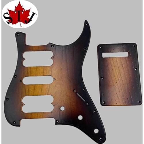Ailanthus wood STRAT GUITAR HSH Pickguard and back caver Backplate