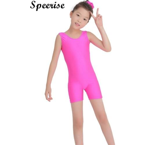 Child Tank Biketard Spandex Kids Unitard Girls Gymnastics Leotard Dance Unitard Toddler Girls Ballet Leotard Boys Short