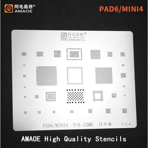 For ipad AIR 2 IPAD6 AIR2 MINI 4 CPU NAND POWER WIFI AUDIO USB IC CHIP BGA stencil BGA Reballing Stencil Tin Solder Template