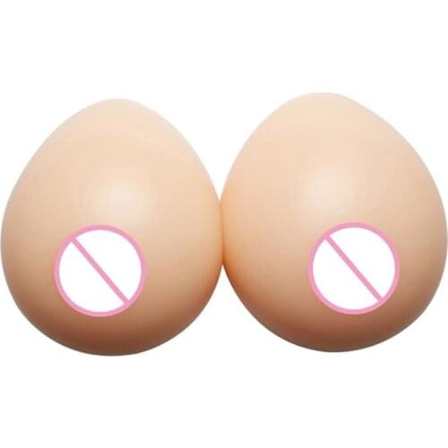 Artificial Silicone Breast Forms 600g/Pair B Cup Fake Breasts Realistic Tear-shape Chest Enhancer For Crossdresser Transvestite
