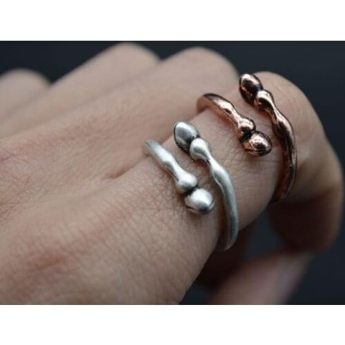 1pc Antique Silver Handmade Horse Hoof Ring Wild Animal Hooves Rings Resizable R-19