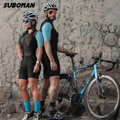 Suboman Team 2021 Summer boy Girl Triathlon Cycling Jersey Sets Jumpsuit short Sleeve Breathable Bike Riding Clothing Skinsuit