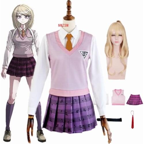 Anime Danganronpa Kaede Akamatsu Dress Uniforms Set Cosplay Costumes