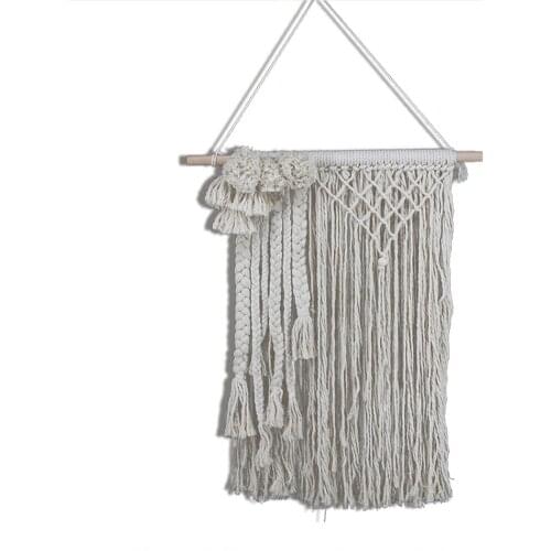 Macrame Wall Art Handmade Cotton Wall Hanging Home Deco Tapestry for Party Wedding