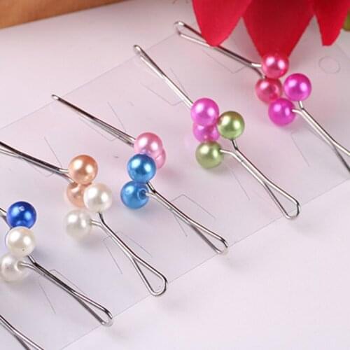 Muslim Women Scarves Hijab Stainless Steel U Clips Colored Imitation 12Pcs/Pack