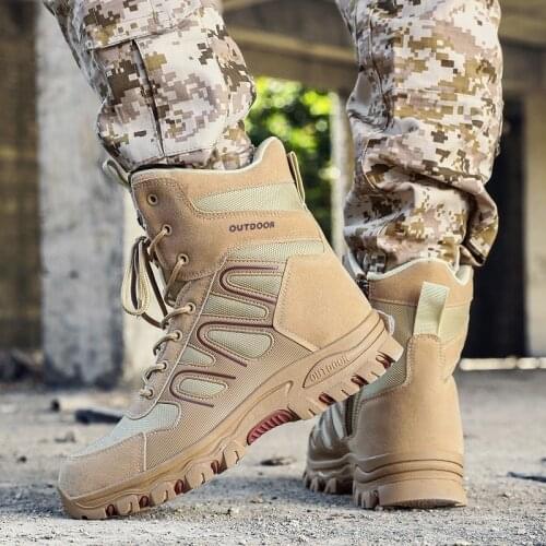 New Winter Men Military Boots High Quality Special Force Tactical Desert Boots Combat Ankle Boots Work Mens Boots Hiking Boots