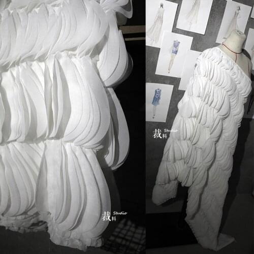 Overlay heavy texture chiffon fabric,perspective designer cloth lace fabric Wedding Dress Tulle Material fabrics for patchwork