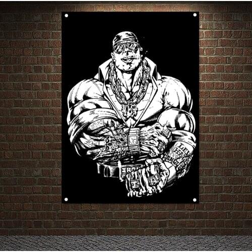 Wall Stickers Man Muscular Body Poster Flags Hanging Painting Room Bedroom Decor Gym Wallpaper Workout Inspirational Banners G7