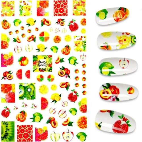 The New 3D Nail Sticker fruit stickers for nail Foil watermelon Design Fashion Manicure Stickers