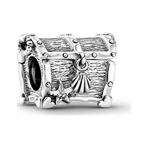 Ocean Series Treasure Box 925 Sterling Silver Beads Fit Pandora Bracelet Bangle Charm High Quality Jewelry for Women Gift