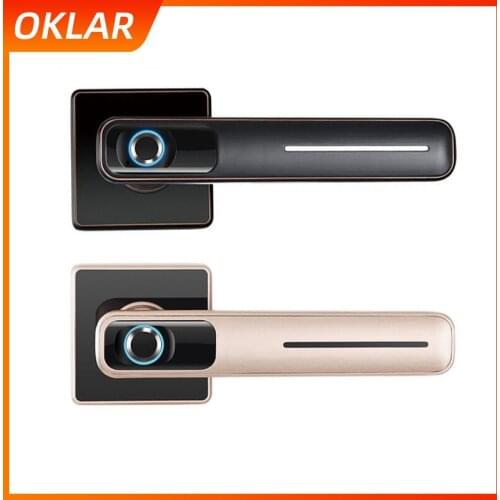 OKLAR Electric Door Lock Biometric Fingerprint Smart Lock Zinc alloy Keyless Security Lock for Home office Indoor safe Door Lock
