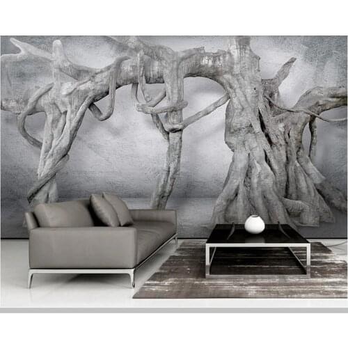 Papel de parede 3d stereo artistic sense tree root abstract wallpaper mural,living room tv wall bedroom wall papers home decor
