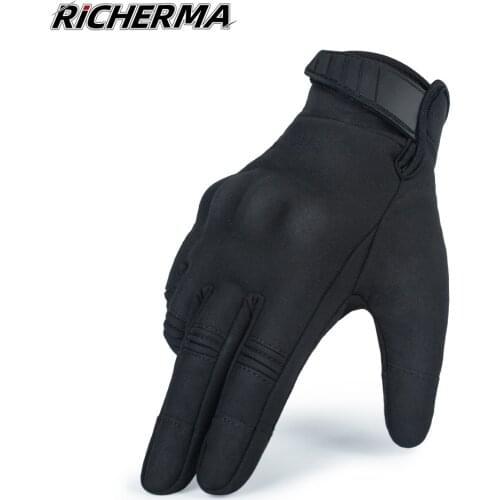 Black Motorcycle Gloves Summer Hard Shell Protective Cycling Gloves for Men Full Finger Working Gloves Climbing Hiking Hunting