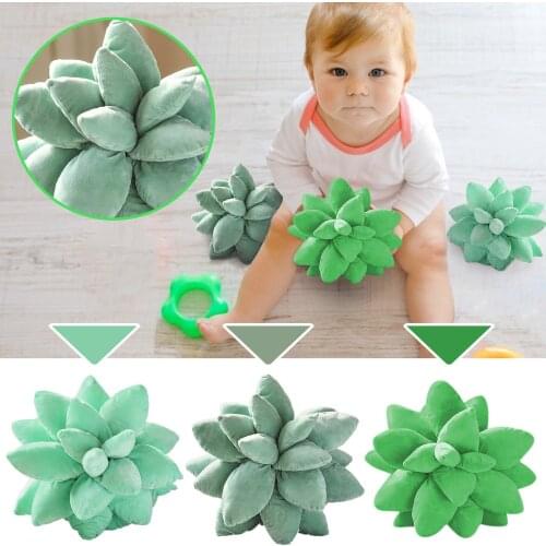Cushion Toys Sofa Pillow Plush Dolls Succulent Plant Cactus Decor Pillow Garden Lovers Cute Pillow 3D Flower Pillow Stuffed Toys