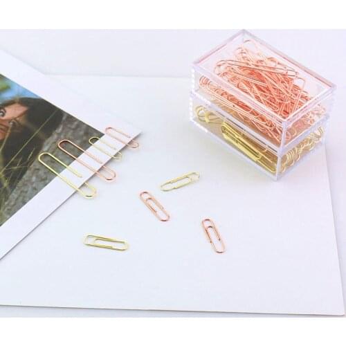 Rose Gold Kawaii Album Decorative Kids Stationary School Cute H0089 Metal Paper Clip