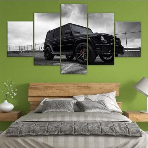 Modern poster home decor frame wall art picture for living room 5 pieces car painting Off-road vehicle canvas HD printing