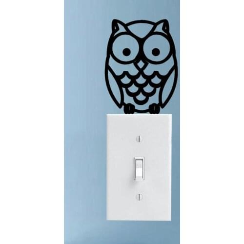 Sticker Decal Owl Vinyl Wall Switch Bedroom Living Room Decoration 3SS0163