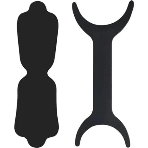Dental silicone double-headed background plate fork black photo plate orthodontic intraoral photography photo background plate