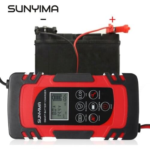 SUNYIMA 12V 24V Car Charger 100Ah For Auto Battery Loader Starting Systemse Lead-Acid Automotive Intelligent Fast Motorcycles