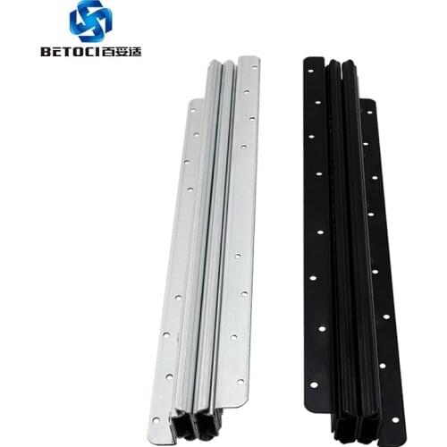 Three-section Silent Cold-rolled Steel Thickened Sliding Stair Cabinet Rails Heavy Stair Cabinet Rails