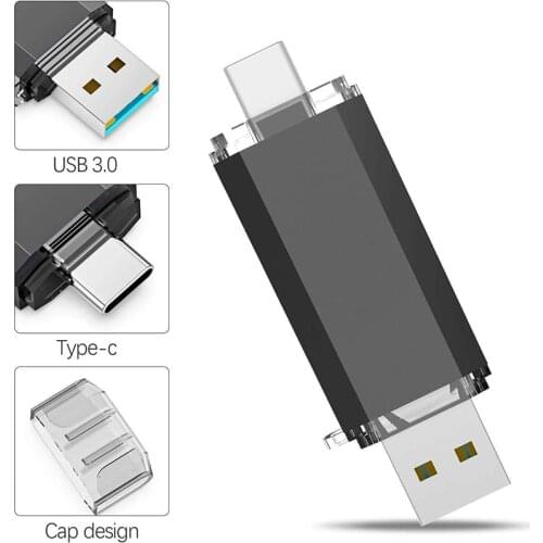 OTG 3 in 1 USB Flash Drives USB3.0 & Type-C & Micro USB 512GB 256GB 128GB 64GB 32GB 16GB Pendrives Pen Drive Cle USB