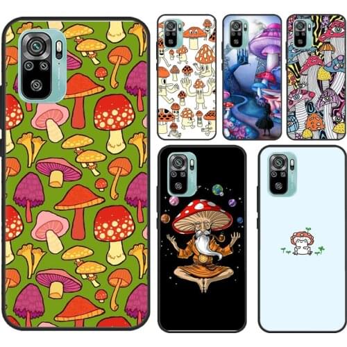 Magic Mushrooms For Xiaomi Redmi Note 9S 8T 7 Note 10 8 9 Pro Case For Redmi 9A 9C 8A K40 9T Soft Cover