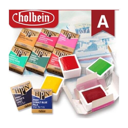 Japan Imported Holbein Watercolor Master-level Solid Watercolor Artist HPN Art Painting Half Pans Water Color Acuarelas Supplies