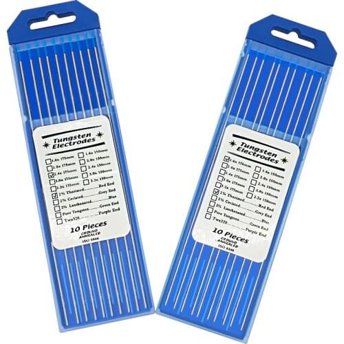 10pcs/Box Welding Electrodes Rods 1.0/1.6/2.4mm Lanthanum Tungsten Electrodes Low Temperature Tig Soldering Rods Set