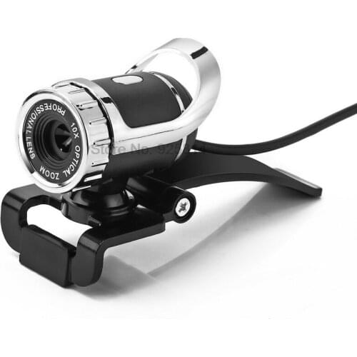 100pcs webcam USB High Definition Camera Web Cam 360 Degree MIC Clip-on For Computer