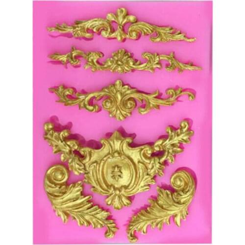 3D Craft Scroll Relief Silicone Mold Cake Border Fondant Molds DIY Cake Decorating Tools Candy Chocolate Gumpaste Moulds