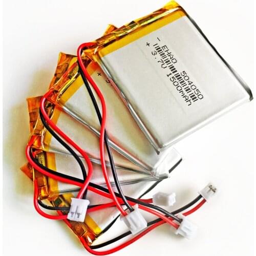 5 pcs 504050 JST 2.0mm 3.7V 1500mAh Lithium Polymer LiPo Rechargeable Battery For DVD PAD mobile tablet pc power bank Camera