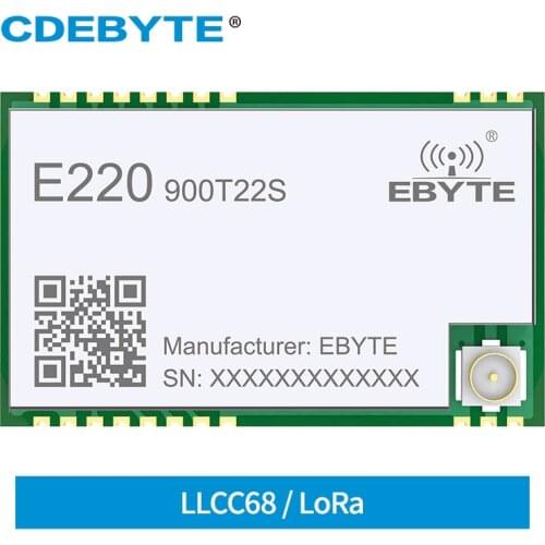 5PCs LLCC68 Wireless LoRa Module 868MHz 915MHz E220-900T22S 22dBm SMD UART Interface IPEX Antenna Anti-interference