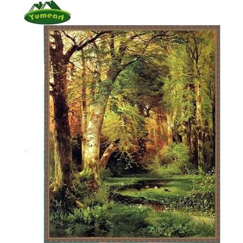 5D DIY Diamond Painting Forest Tree Picture of Rhinestones Embroidery Cross Stitch Needlework Resin Crafts Natural Landscape