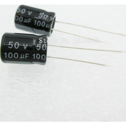 20PCS/LOT Aluminum electrolytic capacitor 100uF 50V 8*12 Electrolytic Capacitor 50v 100uf