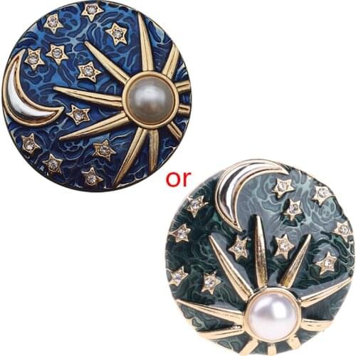 Sky Blue Star Moon Sun Star Galaxies Badge Pins Starry Sky Planet Brooch Pins 652B