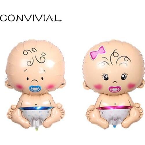 Large Girl Boy Foil Balloon Baby Shower Helium Balloons Birthday Party Decoration Kids Gender Reveal Globos Party Supplies PA111