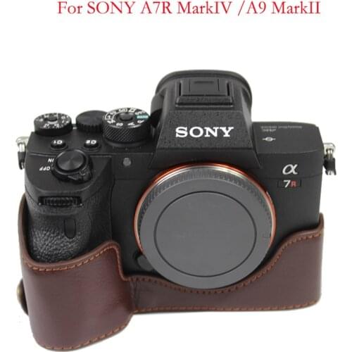 Real Genuine Leather case cover For sony A7R Markiv A7R4 A7RIV A9 MarkII A9M2 camera bag shell With Battery Opening