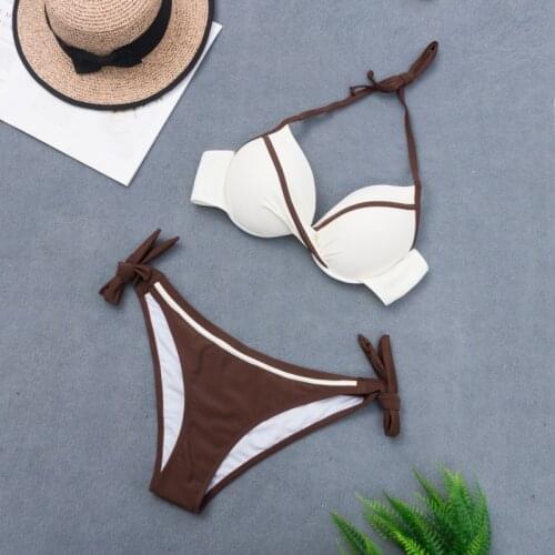 Sexy Bikinis Women Swimsuit 2020 Low Waist Female Swimwear Push Up Sling Bathing Suit Backless Beach Wear Triangle Biquinis Set