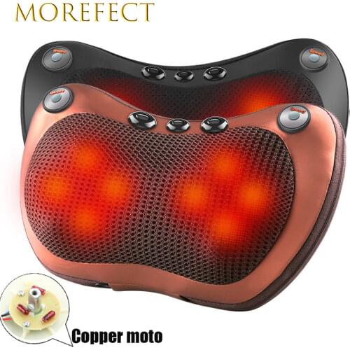 Relaxation Massage Pillow Vibrator Electric Shoulder Back Heating Kneading Infrared therapy shiatsu Neck Massage good quality