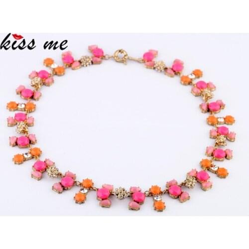 Min order 10$ 2017 new arrival fashion elegant pink bowknot necklace Factory Wholesale