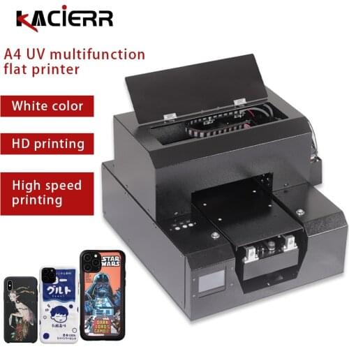 The upgraded UV flatbed inkjet printer A4 size can be printed on silicone resin/plastic/leather/ABS/TPU/metal materials