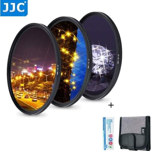 JJC Variable Star Starburst Filter Kit 4 6 8 Pionts 40.5mm 49mm 52mm 55mm 58mm 62mm 67mm 72mm 77mm Lens Star Line + Filter Pouch