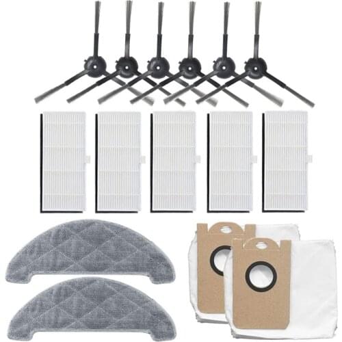 SANQ 15 Pack Dust Bags Mops Side Brushes Sets for Xiaomi Viomi S9 Robot Vacuum Cleaner Spare Parts