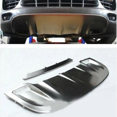 New Stainless steel FRONT+ REAR Skid Plate For Porsche Cayenne 11-14 2011 2012 2013 2014 [QP26]