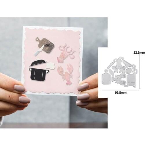 2020 New Hot Kitchenware And Lobster Metal Cutting Dies For Scrapbooking Craft Die Cut Card Making Embossing Stencil Photo Albu