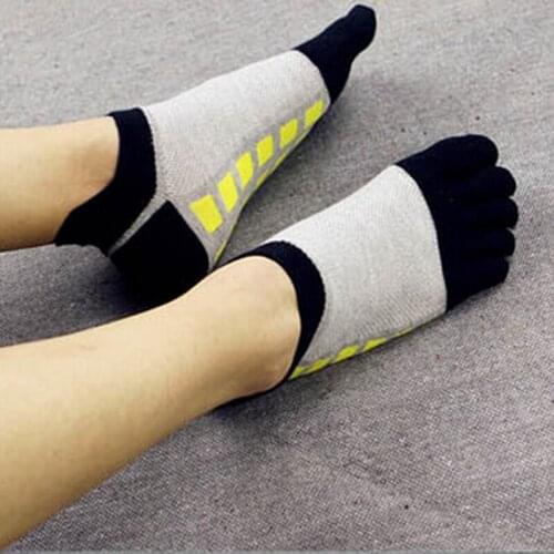 New Mens Mesh Five Fingers Toe Socks Breathable Deodorant Cotton Boat Socks
