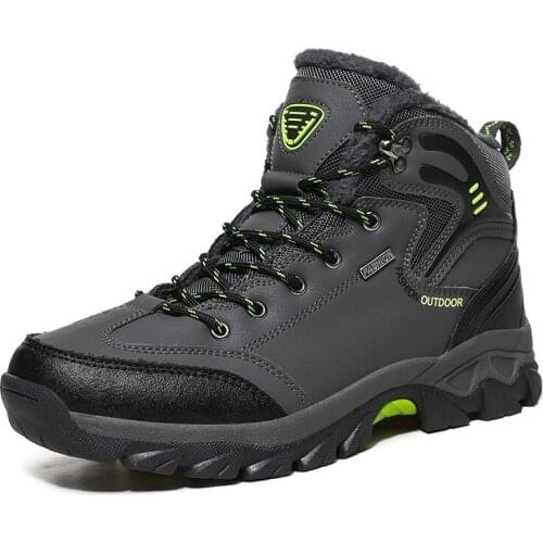 Top hunting Winter Sneakers Durable High Tourism Mountain Shoes Hiking Shoes Men Waterproof Lace Up Socks Nonslip Tactical Boots