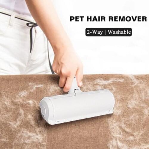 Self-cleaning Pet Hair Remover 2-Way Roller Removing Dog Cat Hair From Furniture Lint Pet Hair Remover One Hand Operate